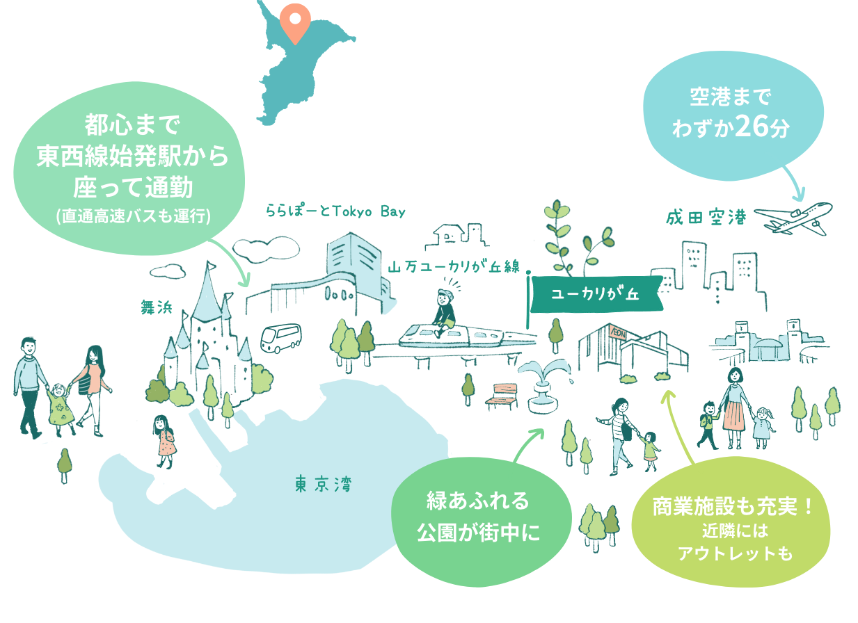 ユーカリが丘map