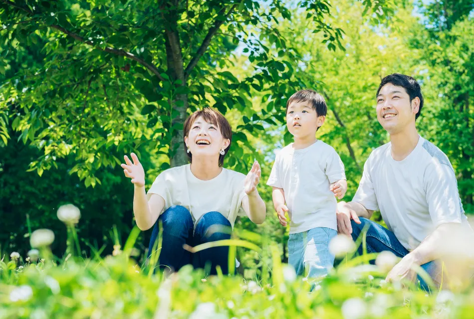 緑豊かな環境が、子どもの知的好奇心を育む。