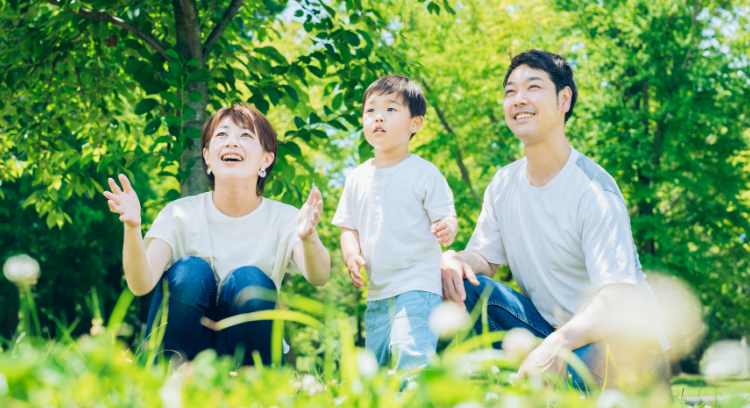 緑豊かな環境が、子どもの知的好奇心を育む。
